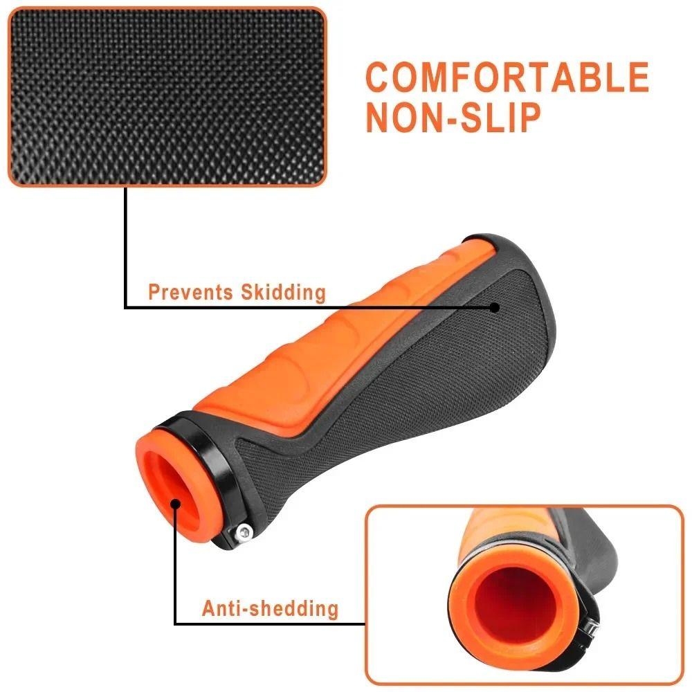 Orange Black Cycling Handle Grips Soft Rubber Electric Scooter Handlebar Cycling Accessories