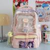 Japanese Stylish Transparent Backpack For High School Students With Large Capacity And Geometric Pattern