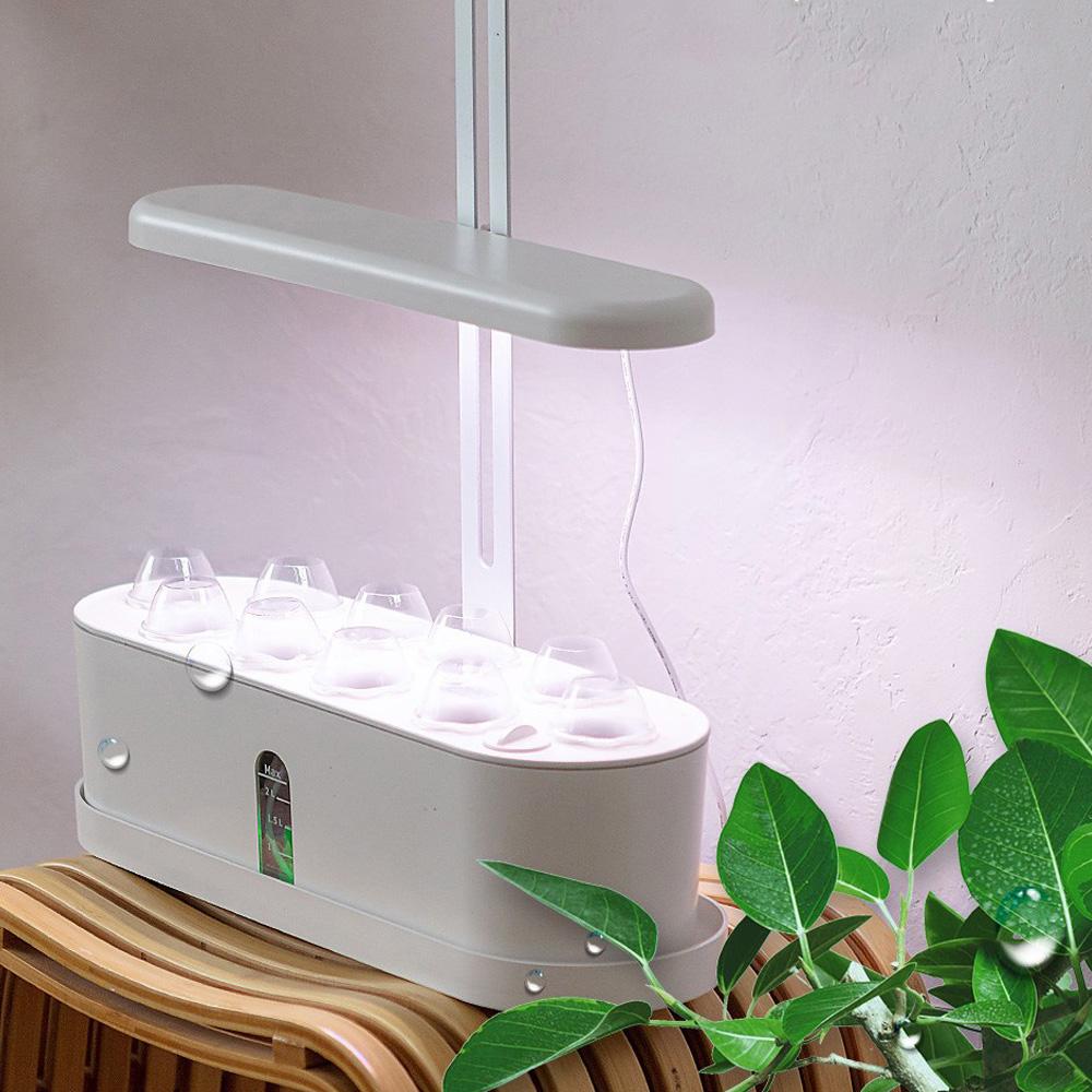 10 Pods Hydroponic Growing System, Indoor Herb Garden Kit with Grow Light, Smart Garden for Home
