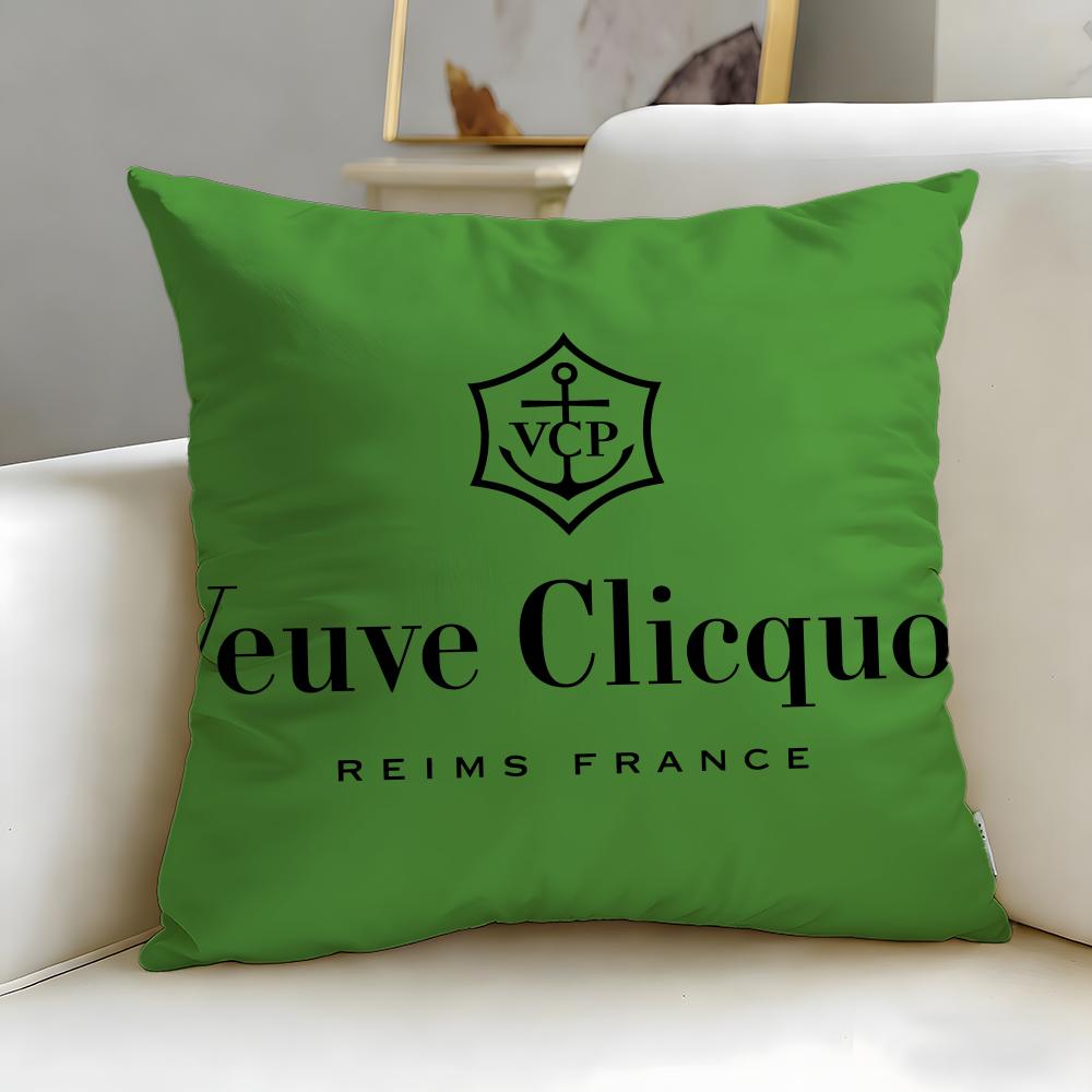 

classic beverage brand Veuve Clicquot Cushion Cover Soft EasyWash Pillow Case Versatile for Couch Bed Travel and Office 30X30cm