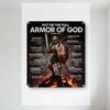 Put On The Full Armor Of God Ephesians 6:11 Knight Armor Tin Sign Religious Spiritual Warfare Metal Plaque for Home Office Churc