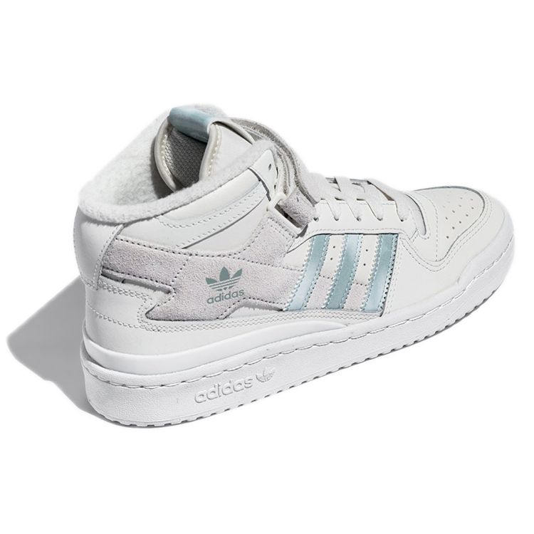 adidas Originals Forum Mid GX6533 Damen Weißgrau Hellblau Retro Basketball Sneaker