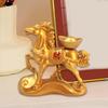 Horse Statue, Alloy Collectible Home Decor Horse Figurine Animal Sculpture for Bookcase Cabinet Fireplace Office Entrance