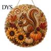 Window Hanging Art Autumn Diamond Painting Pendant, Acrylic Ornament, Decorative Craft for Outdoor Porch Decor Harvest Festival, Fall Theme