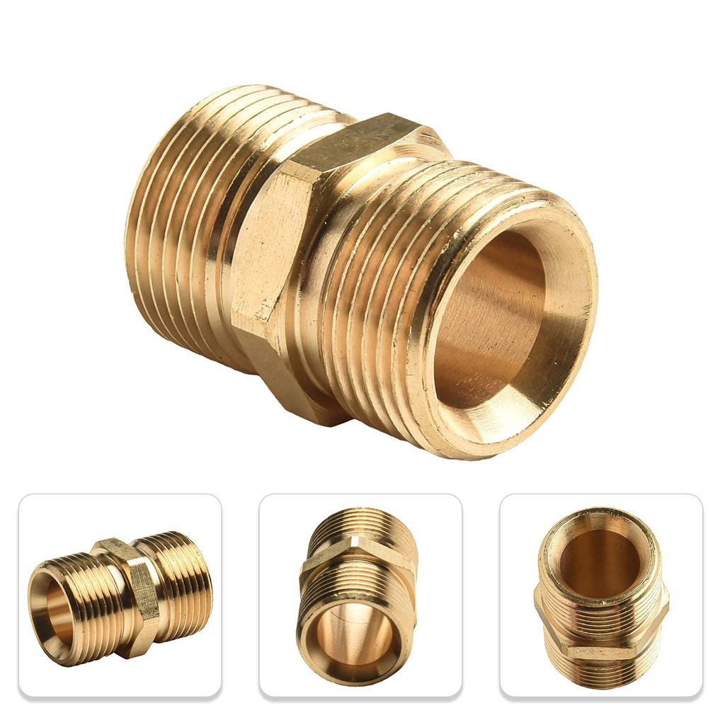 Easy To Use Pressure Washer Hose Extension Adapter M22 Male To Male (2 Pack)