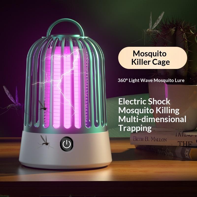 Electric Portable Mosquito Zapper With 360 Degree Uv Attraction Perfect For Home Bedroom Camping Use