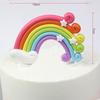 Rainbow Unicorn Eyelashes Horn Cake Topper Birthday Party Decor Unicornio Baby Shower First Birthday Unicorn Party Decoration