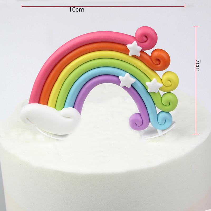 Rainbow Unicorn Eyelashes Horn Cake Topper Birthday Party Decor Unicornio Baby Shower First Birthday Unicorn Party Decoration