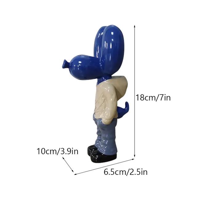 Resin Pocket Balloon Dog Doll Street Trend Art Decoration Statue Home Office Desktop Indoor Wine Cabinet TV Cabinet Decoration