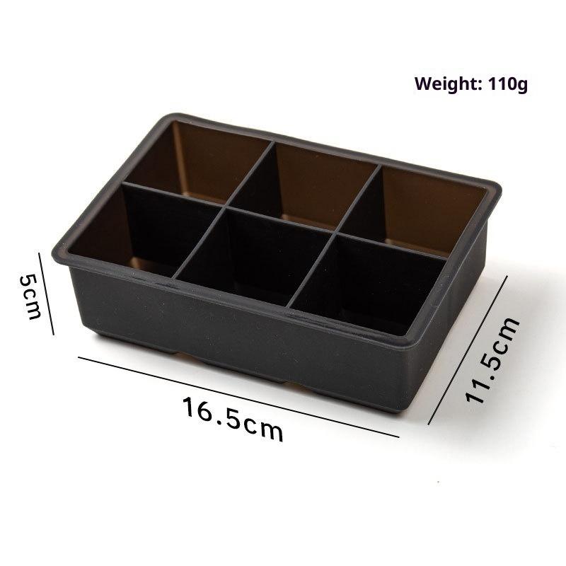 Food Grade Silicone Ice Tray 4/6 Grid Large Cubes Perfect for Summer Parties