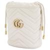 GUCCI GG Marmont Quilted Leather Bucket Bag, Shoulder Bag, Crossbody Bag Mini Women's White 575163-DTDRT-9022
