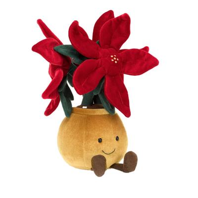 Jellycat Fun Plant Series Poinsettia Creative Doll Plush Doll 24cm Height