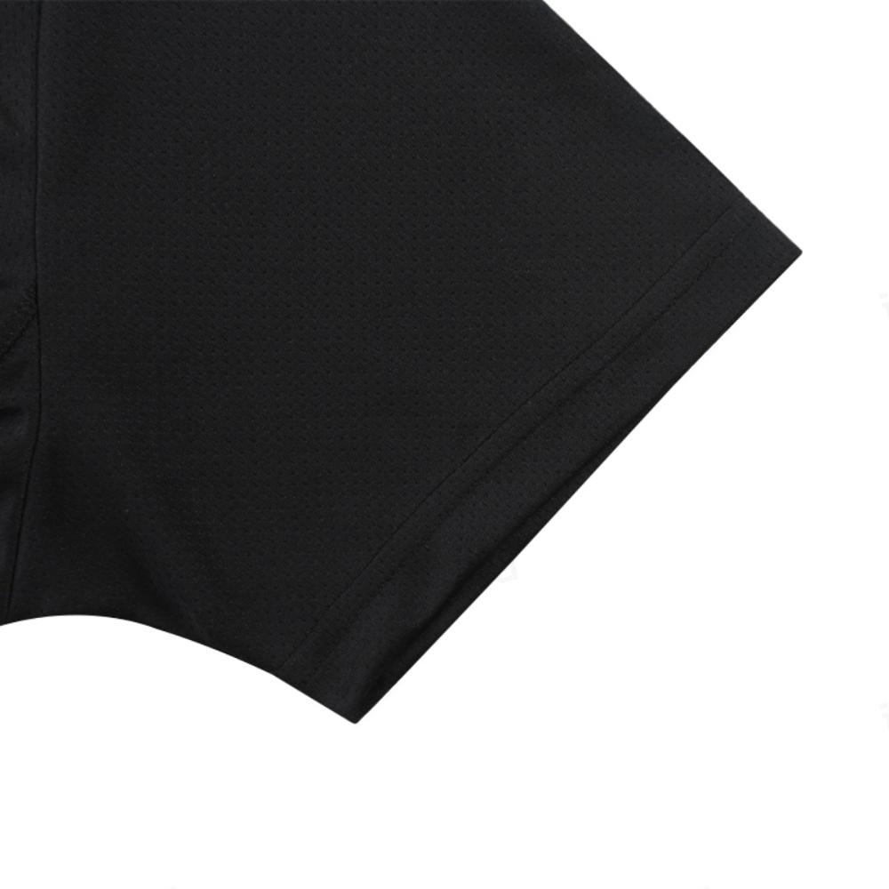 Li-Ning Letter Round Neck Breathable Short Sleeve Fashion Comfortable Shorts Casual Sports Suit Unisex suit Black YTSU145-2+YAPV001-1