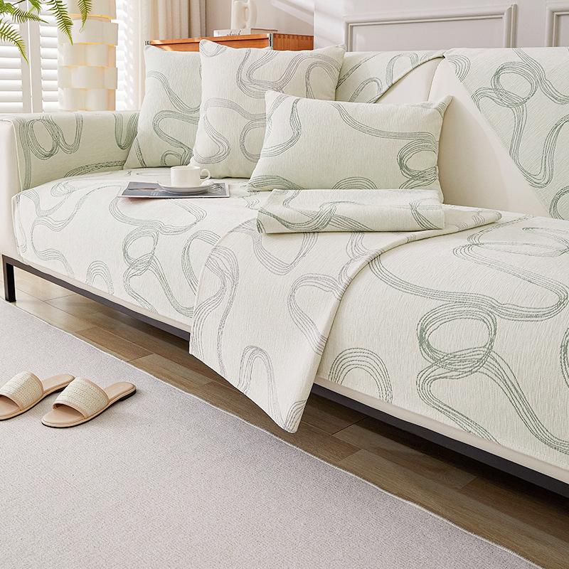 Modern Sofa Cover for Living Room Decor Jacquard Non-slip Sofa Mat European Universal Sofa Towel Cover Resistant Couch Cover