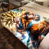 1pz Coperta in Flanella con Stampa Son Goku, Alta Qualità per Tutte le Stagioni, Decorazione per la Casa, Calore e Comfort, Perfetta per Regali di Natale