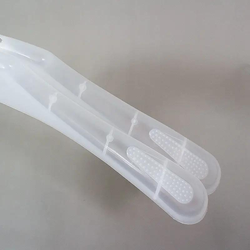 New Wide Shoulder Thickened Hangers Transparent Anti Slip Frosted Wardrobes Pants Racks Drying Clothes Hanging Support Shelf