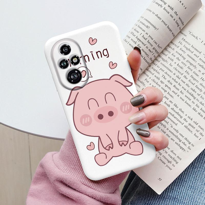 For Honor 200 Pro Case Phone Cover Popular Flower Lovely Cartoon Cat Soft Silicone TPU Funda For Honor 200Pro Protector Bumper
