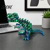 Smooth Joint Dinosaur Toy 3D Printed Figure, Movable Joints Opening Decoration, Decoration Gradient Metallic Texture Mini Bone Accessories Science