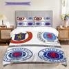 Rangers Football Club Evolution Three-piece Set (1 * Duvet Cover + 2 * Pillowcase, Without Core) 2D Flat Bedding Set Soft and Comfortable