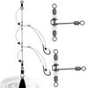 20Pcs Fishing Swivels Cross Line 3 Way Swivels with Luminous Bead for Saltwater Freshwater Fishing Barrel Rolling Swivel