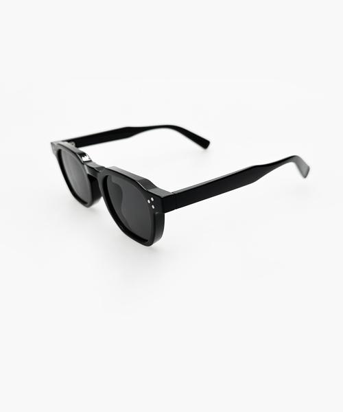 KOLEAT Women Layered Horn-Rimmed All-Black Multi-Faceted Uv Protection Sunglasses [Dggab]