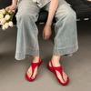 Fashion Retro Flat-bottomed Roman Comfortable Flip-flops for Women In 2025 Summer, New Casual and Fashionable Soft-soled Slippers