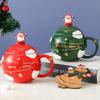 450 ml Leuke Kerst Koffie Mok Met Lepel Keramische Astronaut Vorm Melk Koffie Cup Festival Dárek Kerstman Thee Cup Nordic Mok