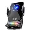 2026 Atmosphere Lamp 15W Car Phone Holder & Wireless Charger for Air Vent