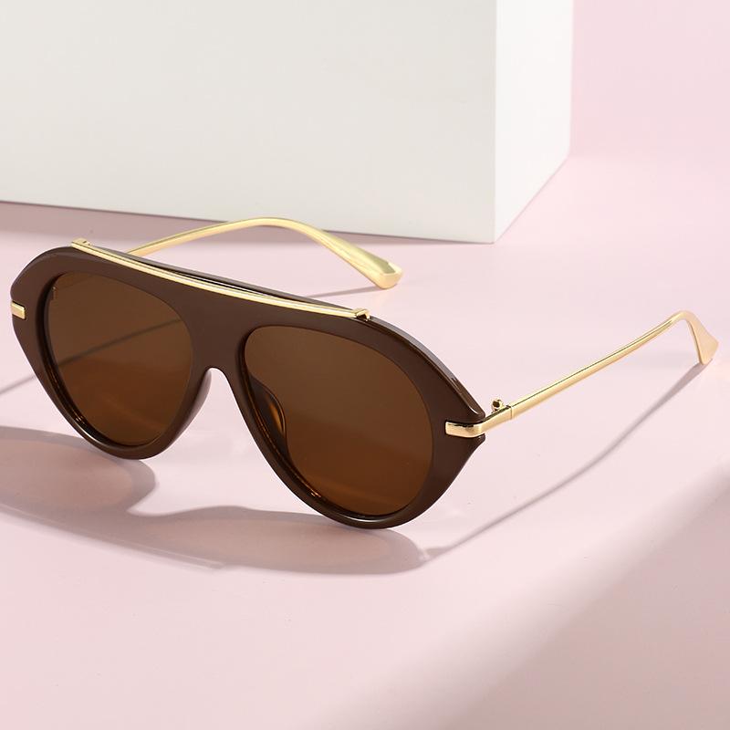 Fashion sunglasses women's high-end UV-proof toad glasses European and American new large-frame personalized sunglasses street shooting