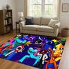 HD R-Rainbow Friends Jogo Desenho Animado Sala de Estar Área Antiderrapante Tapete para Quarto Sala de Brincar Sofá, Fácil de Limpar Decoração para Casa Capacho