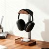 Space Saving Headphones Stand with Storage Base Desktop Bracket Display Shelf