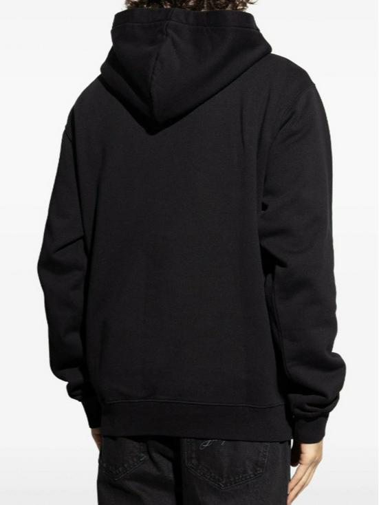 Men's Autumn Logo Embroidered Hooded Sweatshirt - Casual Loose Fit Pullover