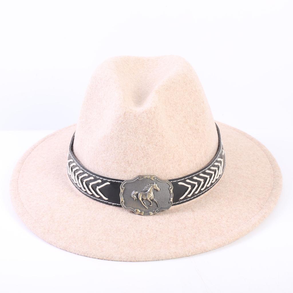 Popular European and American high-end wool top hat, men's and women's fashion versatile elegant top hat jazz hat