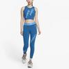 Nike Pro Logo Print High-Waisted Slim Fit Sports Leggings Women Leggings Industrial-Blue FB5488-457