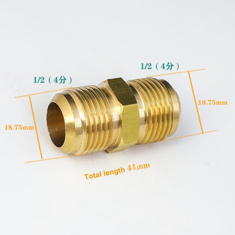 New Male to Male Brass Pipe Fitting Connector 1/4" 3/8"1/2" Straight Flare Connector 5/16" 5/8" 3/4" Union Brass Tube Coupler