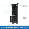 Power Window Switch No.935702L010 Front Left Driver Side Window Control Switch for Hyundai Elantra 2009-2012 Black