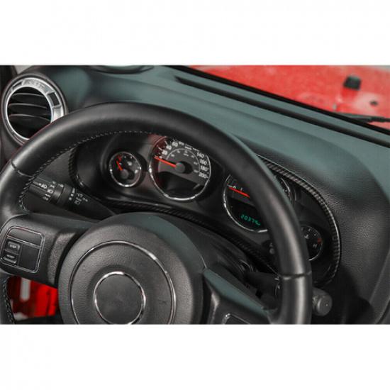 Carbon Fiber Dashboard Frame Cover Trim For 2011-2017 Jeep Wrangler Accessories
