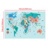 Literal Translation World Map Poster, Educational Meaning of Names Wall Art for Office Home Decor, Creative Geography Canvas Print Gift