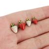 2pcs Never Fade PVD Stainless Steel Earrings Charms Necklace Pendants Fruit Strawberry Charms for DIY Findings Jewelry Making