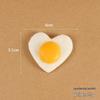 Heart-shaped Fried Egg Fridge Magnet - Fake Boiled Egg Kitchen Decoration Toy