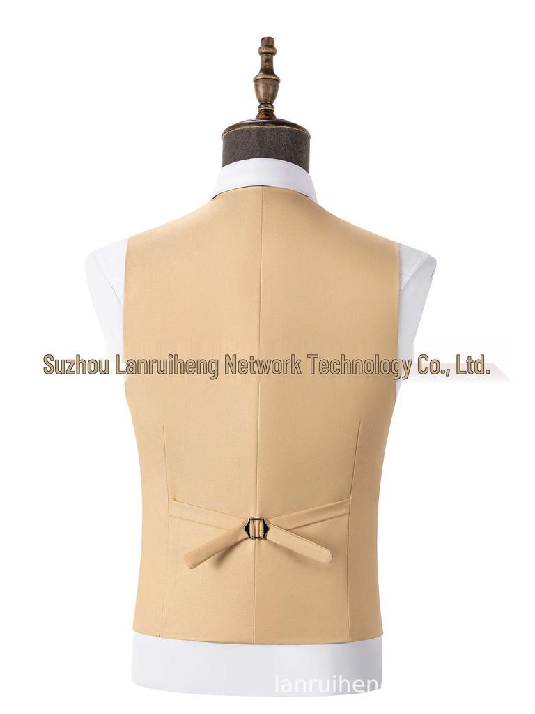 Men's Slim Fit Wedding & Business Tuxedo Suit Set with Vest & Pants