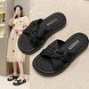 Thick-soled Slippers Women Ins Trendy Summer Outer Wear Fashion 2025 New Inner Height Increase Muffin Slope Heel Internet Celebrity Slim Sandals