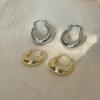 Trendy Hook Smooth Exquisite Big Circle Hoop Earrings for Women Girl Wedding Party Large 316L Stainless Steel Jewelry