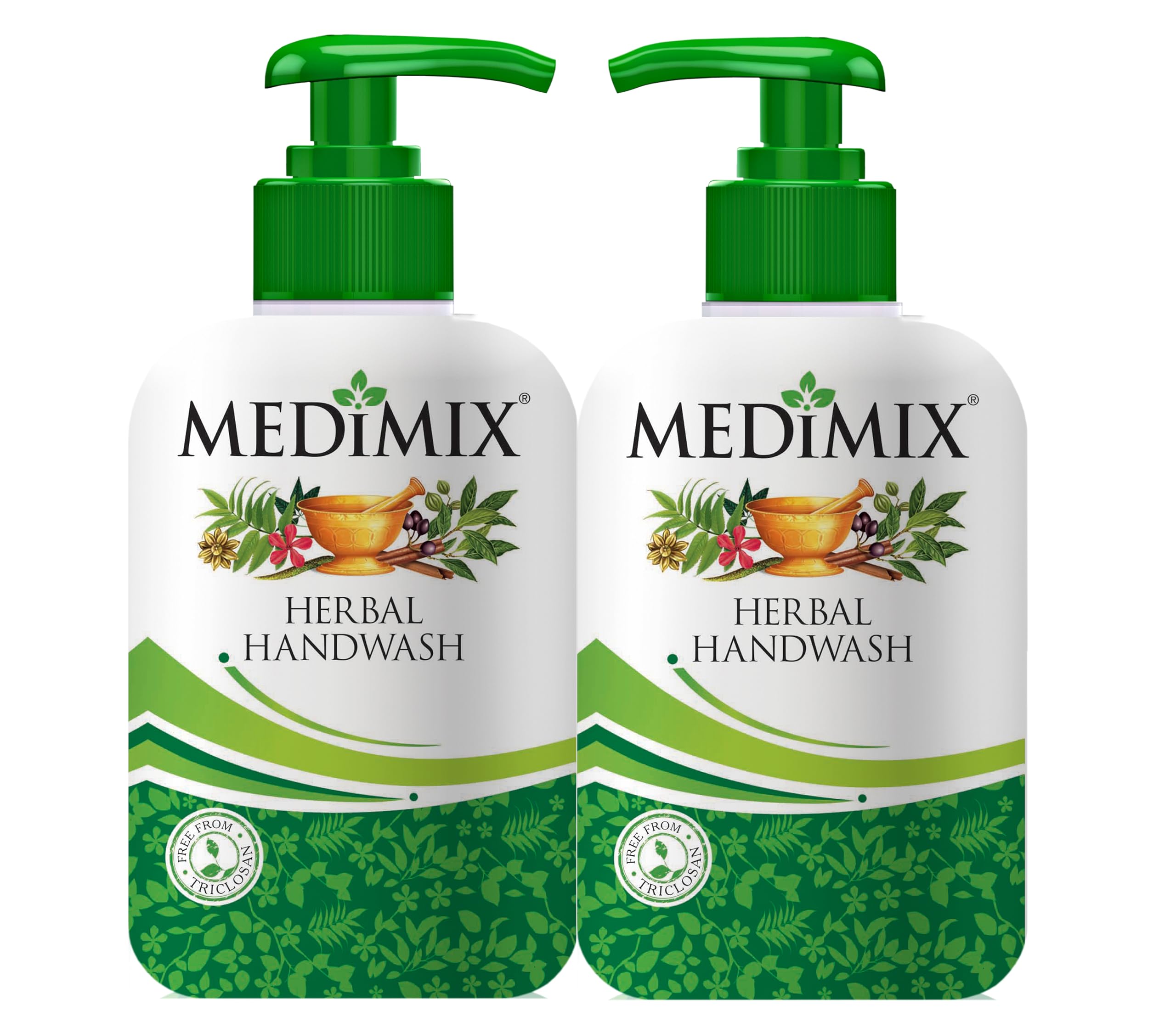 Medimix Herbal Liquid Handwash 500g Bottle (1 + 1 Combo Pack) | Ideal for Germ Protection, Soft & Moisturized Hands | Harsh Chemical-Free | Enriched w