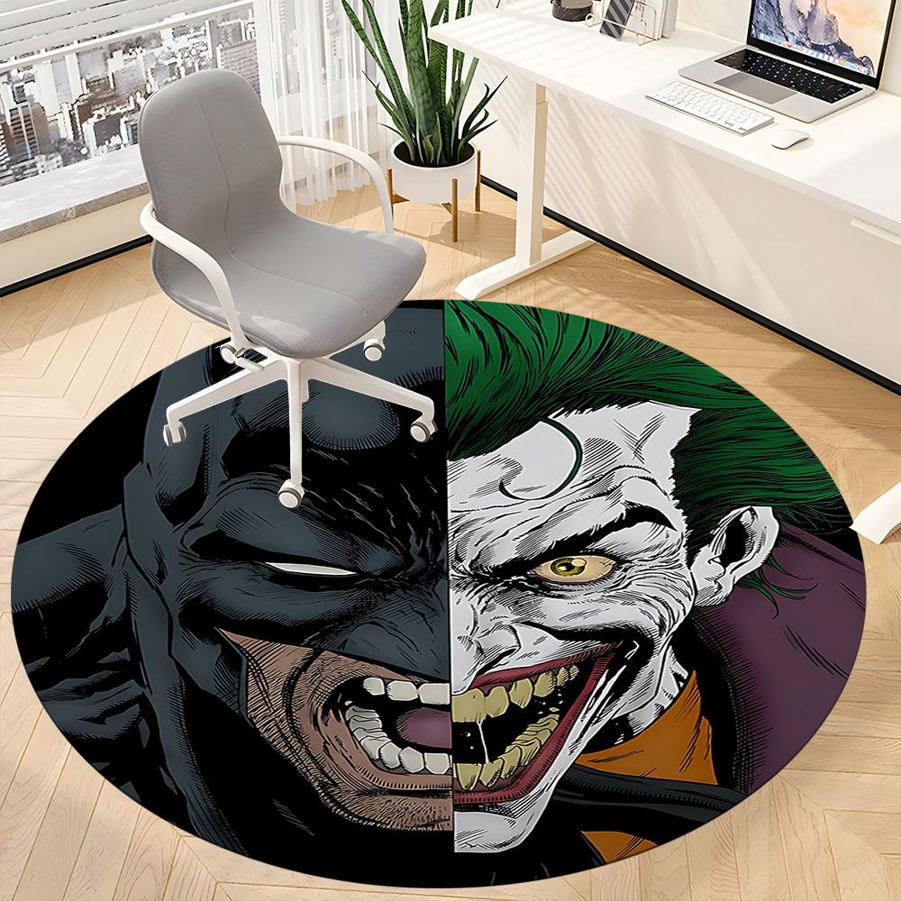 1pc Batman Joker Office Round Area Rug, Under Office Chairs Bedroom Living Room Home Decor, Room Deco, Available in Various Sizes