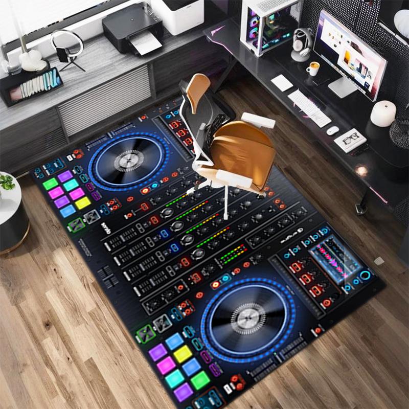 

1Pc music mixtape Printed circular carpet, home door mat, outdoor travel protection carpet A16 40x60cm( 15x23in )