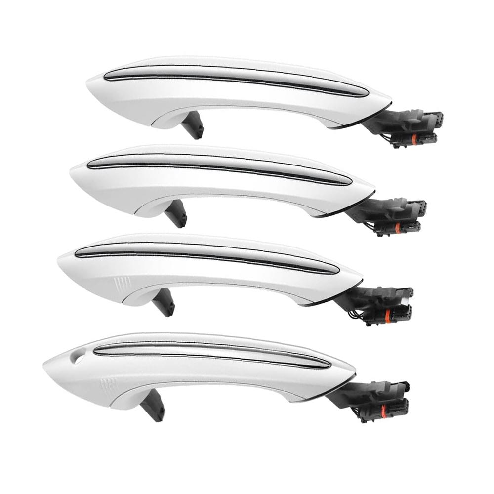 4X Black Outside Exterior Door Handle Set for BMW 5 6 7 Series F07 F10 F11 F06 F12 F13 F01 F02 51217231931 51217231934