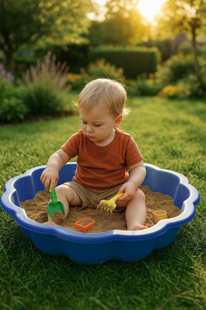 Plastic Sandpit Flower 76 Cm - Blue