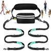 Hands Free Dual Dog Leash with Pouch for Medium & Large Dogs - Crossbody & Waist Leash for Dog Walking - No Pull, Tangle Free