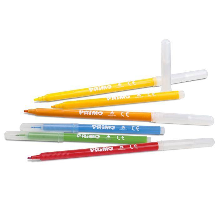 Feutre non permanent - PRIMO - Assorties - 2,5 mm - Pack de 96 - Pour enfants